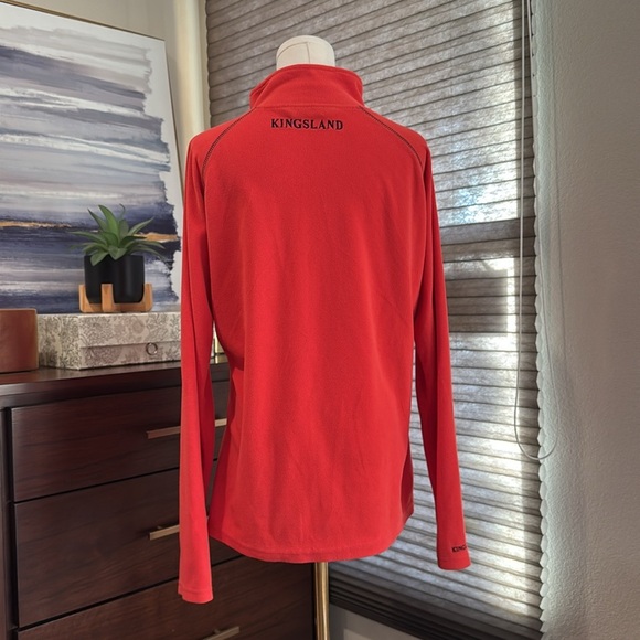 Kingsland Equestrian Lightweight Orange/Red Fleece Jacket. Size XL - Picture 4 of 6